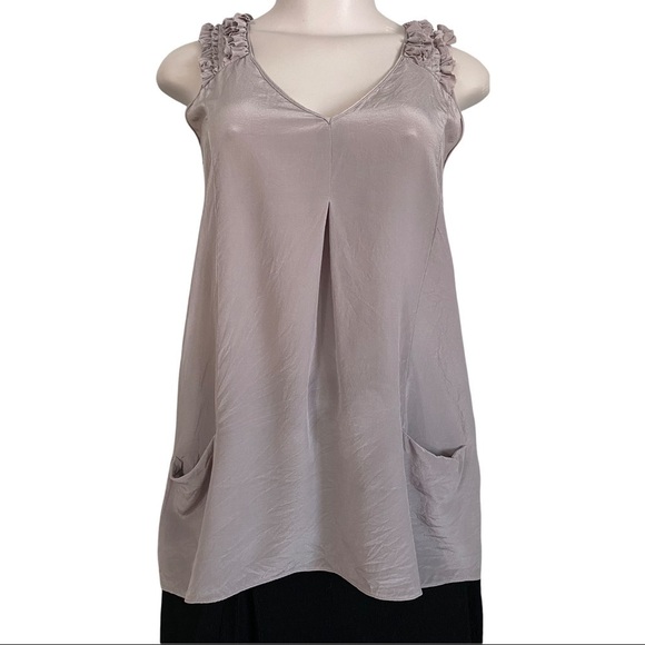 Rebecca Taylor Silk Sleeveless Boho Top SZ 0 - Picture 1 of 9